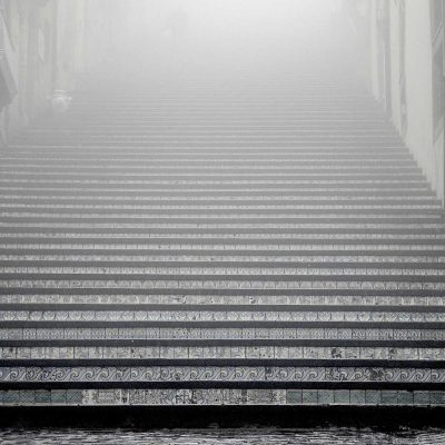 Snow on the steps